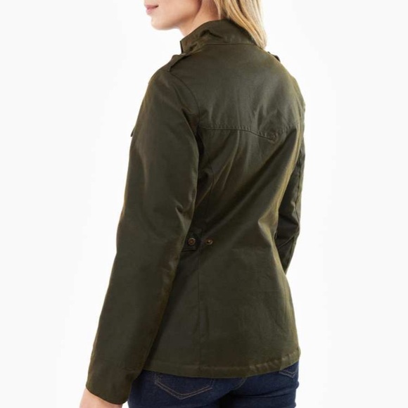 Barbour Women's Winter Defence Wax Jacket Size 8 USA - Picture 2 of 9